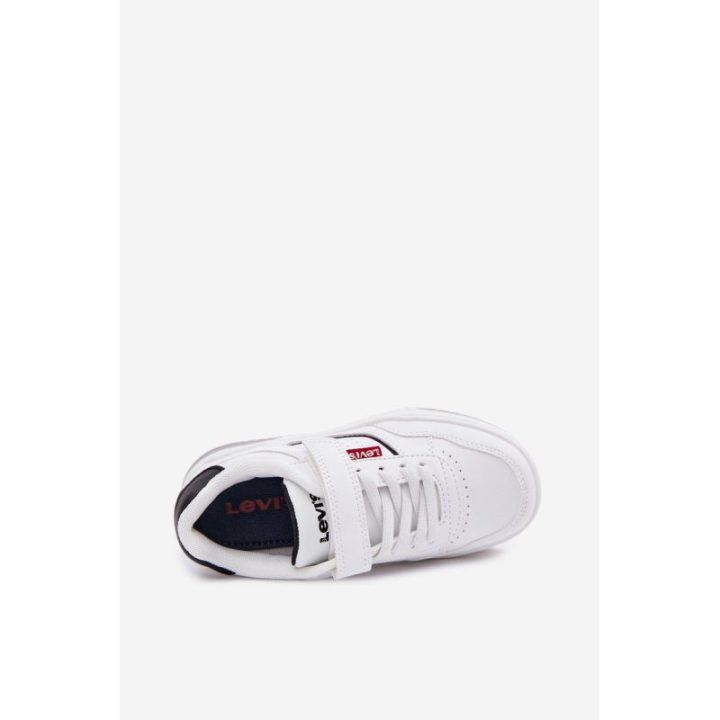Vaikiški sportbačiai su lipniu užsegimu Levi's, balti