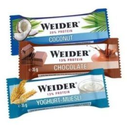 Baltyminiai batonėliai Weider BAR 24 x 35 g