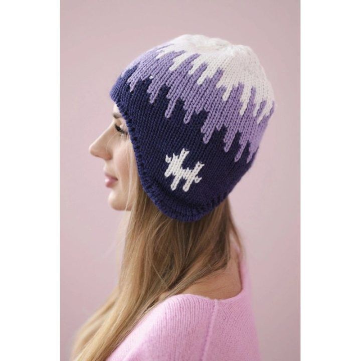 Moteriška žieminė kepurė Nikol K405, violetinės spalvos
