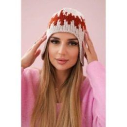 Moteriška žieminė kepurė Nikol, baltos spalvos