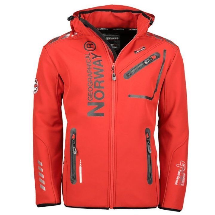 Vyriška softshell striukė Geographical Norway Royaute, raudona ir juoda