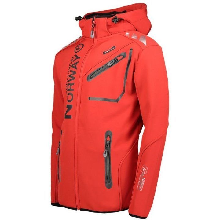 Vyriška softshell striukė Geographical Norway Royaute, raudona ir juoda