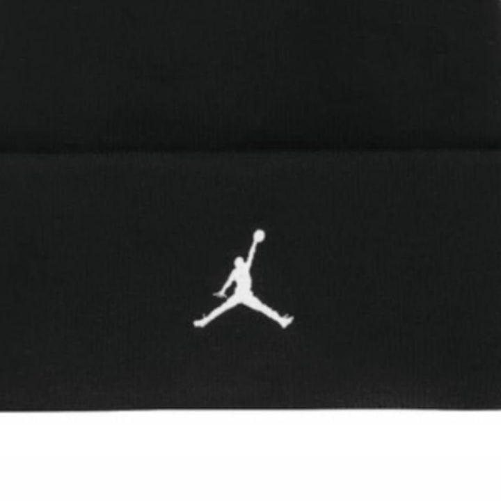 Žieminė kepurė Air Jordan Peak Satin-Lined, juoda