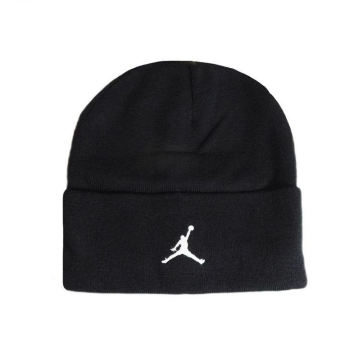 Žieminė kepurė Air Jordan Peak Satin-Lined, juoda