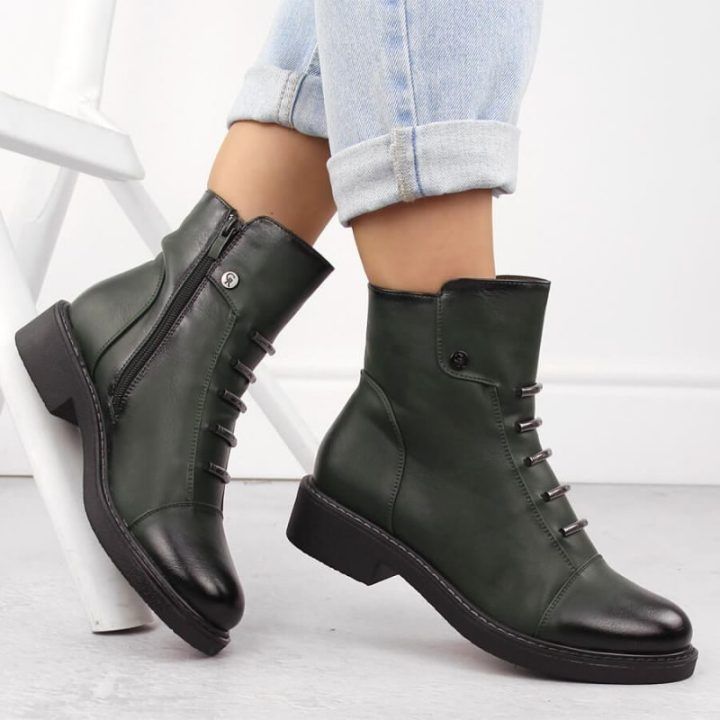 Moteriški pašiltinti auliniai batai Jezzi, žali