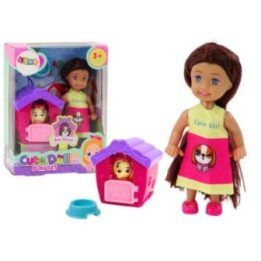 Mini Doll Long Hair Colorful Dress Dog Buda