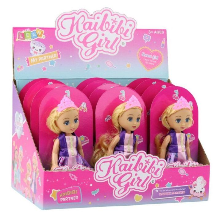 Lėlytė princesė su karūna ir suknele, 17 cm, įvairi
