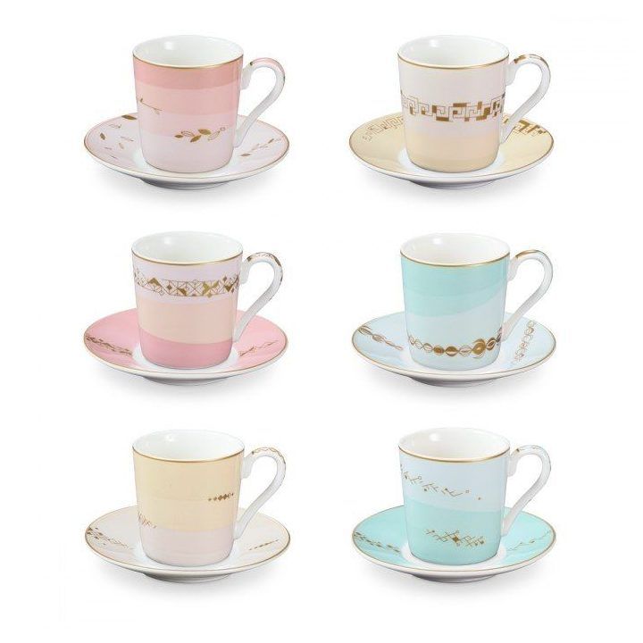 Espresso lėkštelės „Romance“, 6 vnt