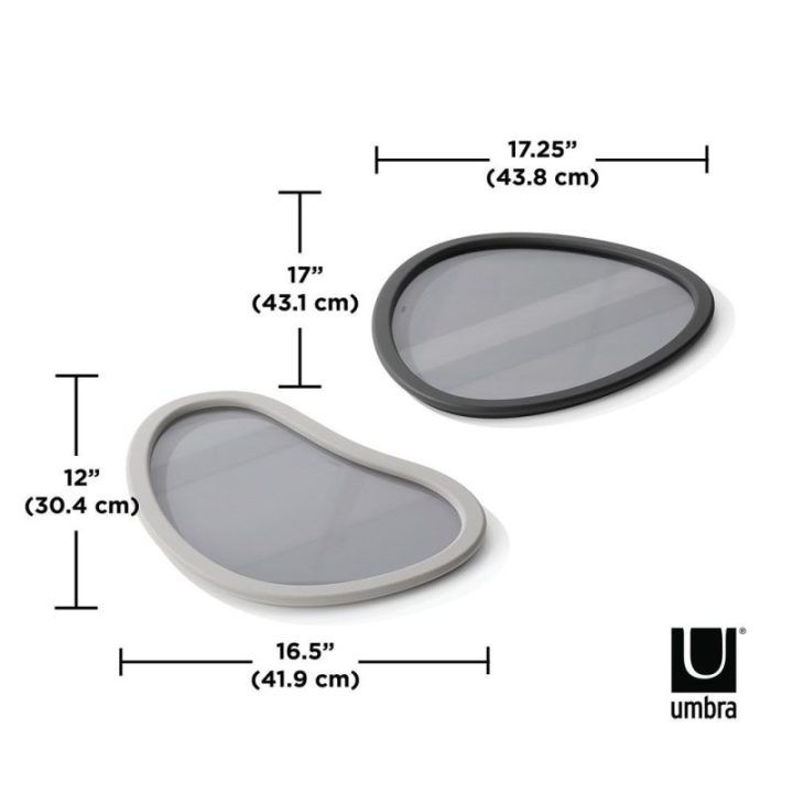 Padėklas 48 × 40 × 5, pilkos ir anglies spalvos