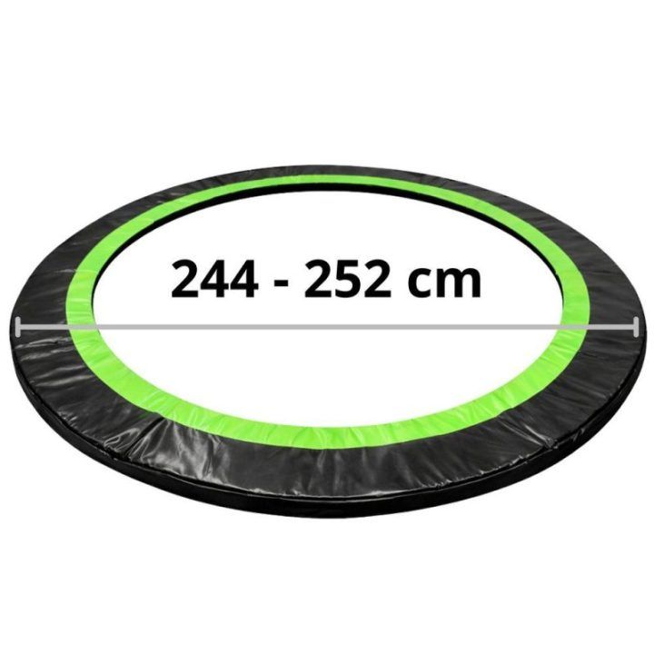 Batutų apsauginė spyruoklių juosta 244–252 cm 8 ft, juoda