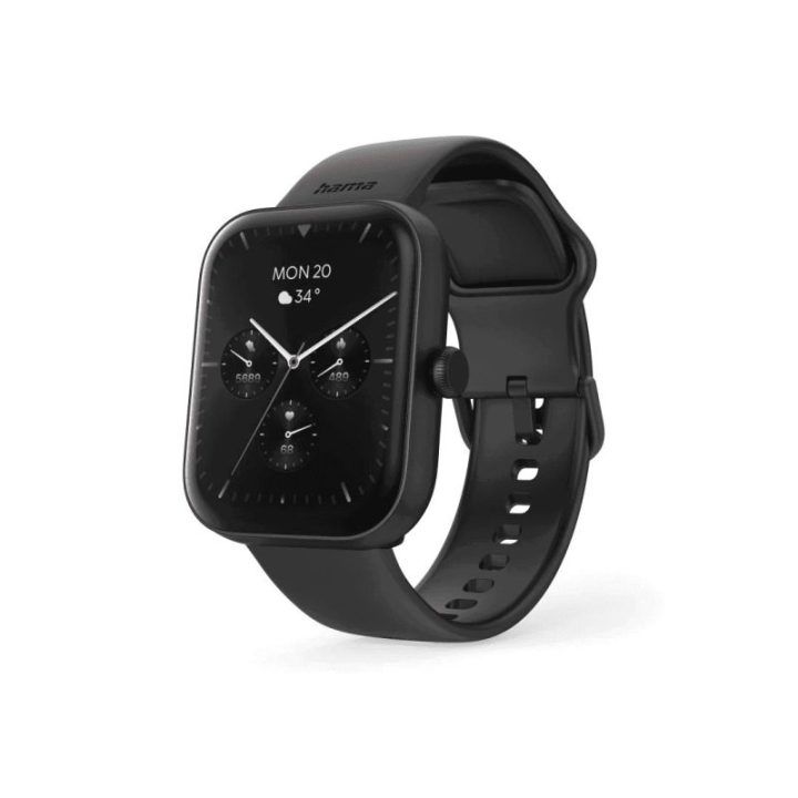 Juodas išmanusis laikrodis Hama Fit Watch 5000
