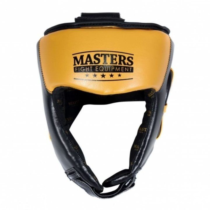 Boksininko šalmas Masters Kt-Professional M, juodas ir auksinis