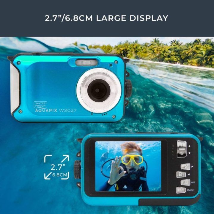 Easypix Aquapix W3027 vandeniui atspari kamera, IceBlue