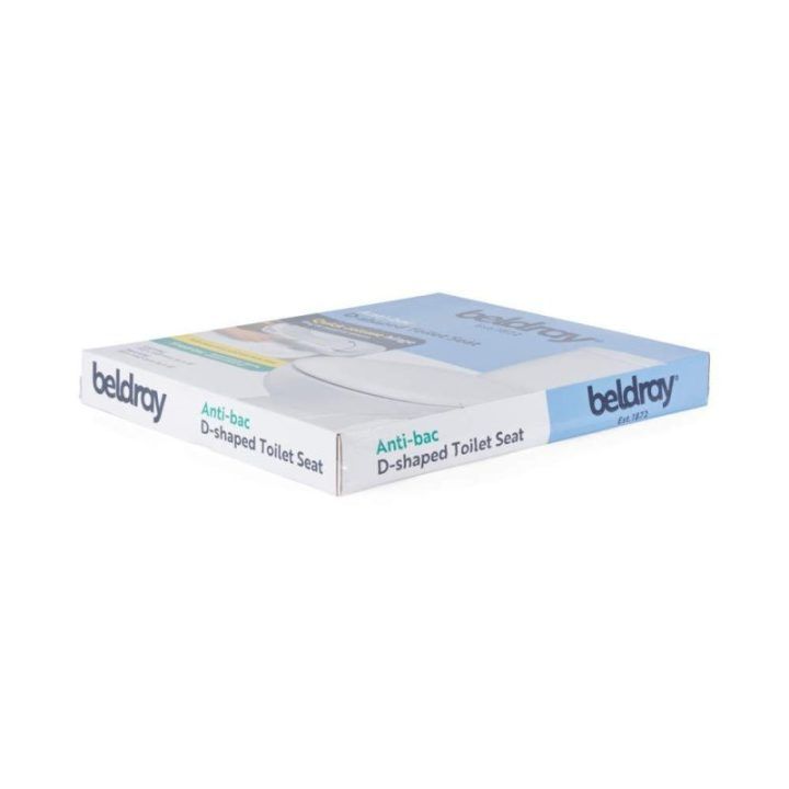Beldray Anti-bac D formos klozeto sėdynė, balta
