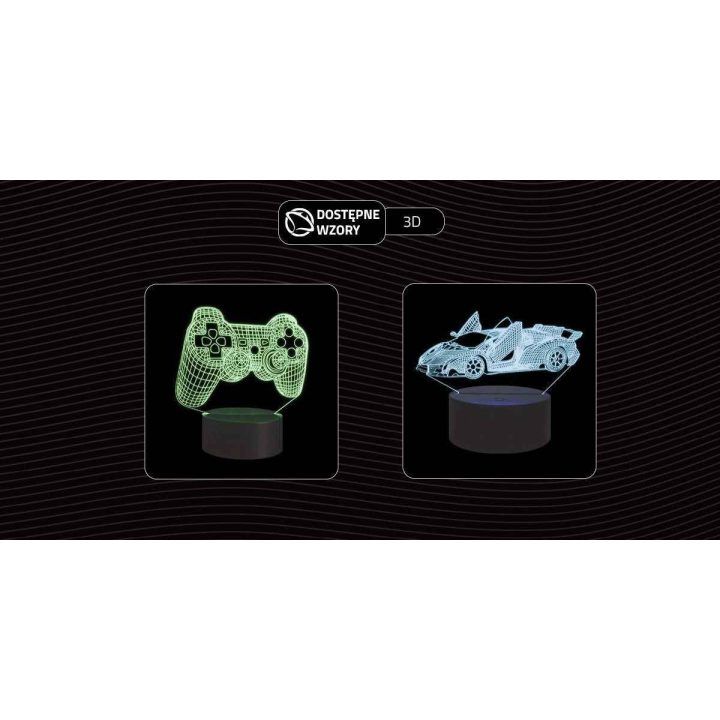 Manta SNL64RGB LED šviestuvas su 3D automobilio iliuzija, RGB