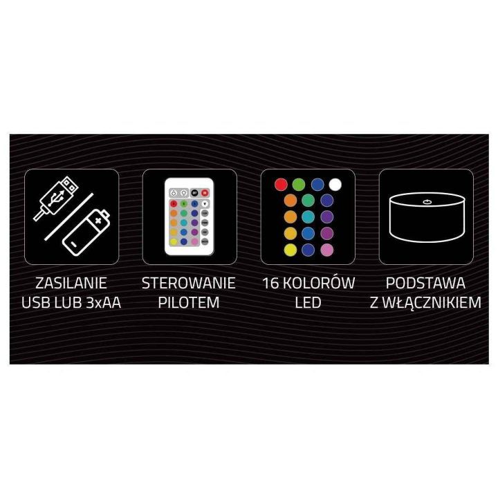Manta SNL64RGB LED šviestuvas su 3D automobilio iliuzija, RGB