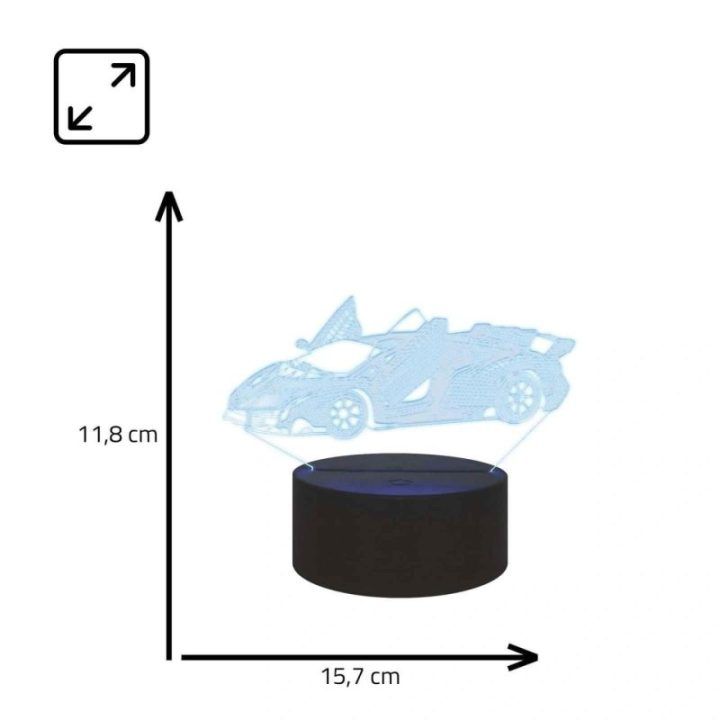 Manta SNL64RGB LED šviestuvas su 3D automobilio iliuzija, RGB