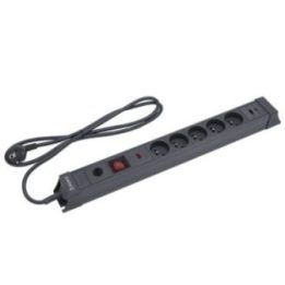 HAWK HWPS501GY viršįtampių apsauga su USB-C 20 W, 5 lizdai, 1,5 m