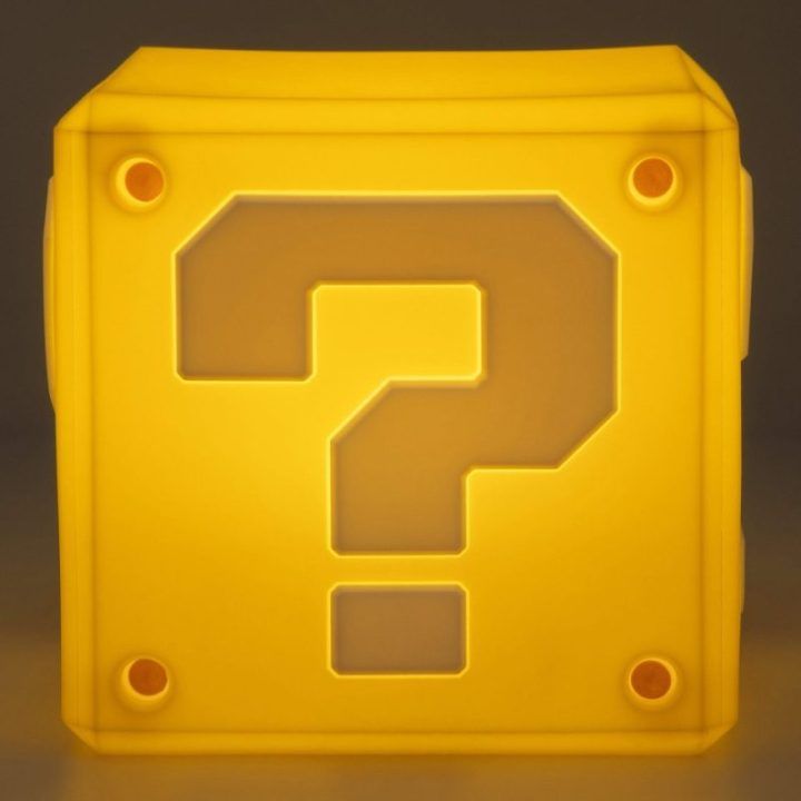 Paladone Super Mario ? Block SquishyGlo įkraunamas silikoninis šviestuvas