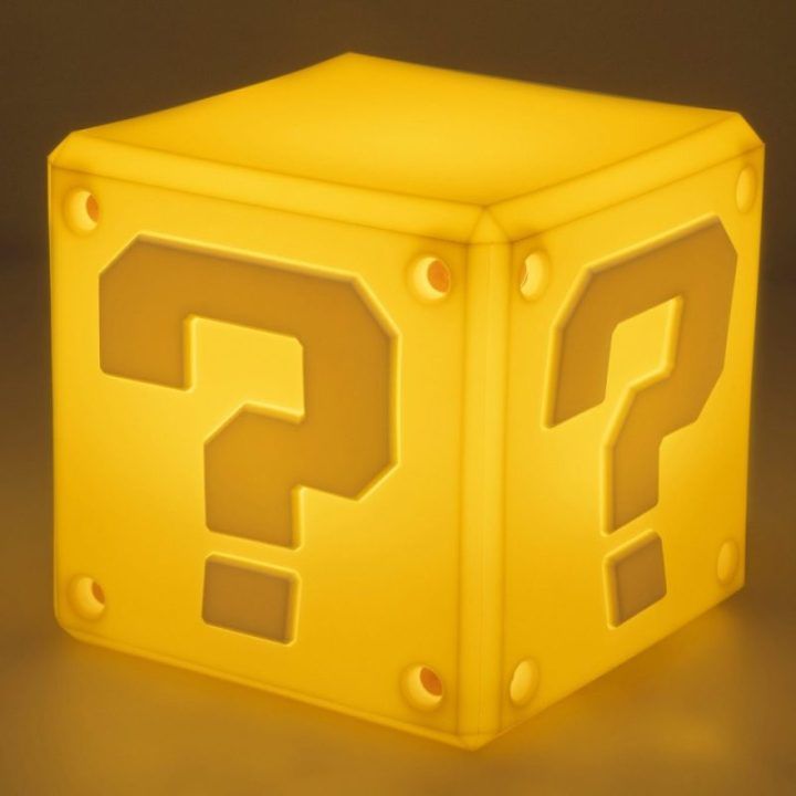 Paladone Super Mario ? Block SquishyGlo įkraunamas silikoninis šviestuvas