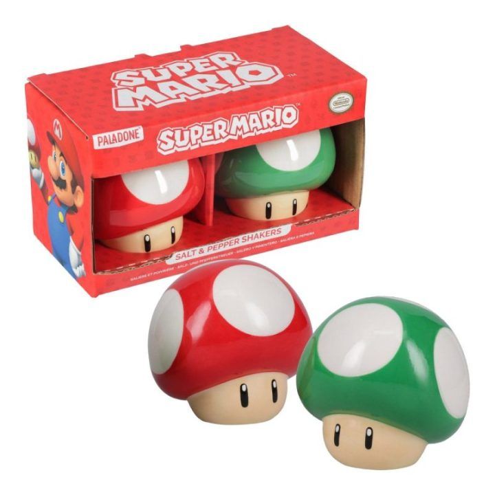 Paladone Super Mario grybų druskos ir pipirų indeliai