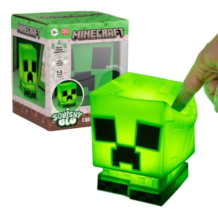 Paladone Minecraft Creeper SquishyGlo silikoninis įkraunamas šviestuvas