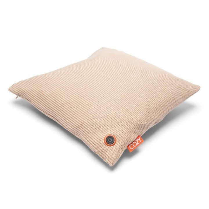 Bodi-Tek COZY Una pagalvėlė su mezginiu ir 10000 mAh išorine baterija, smėlio