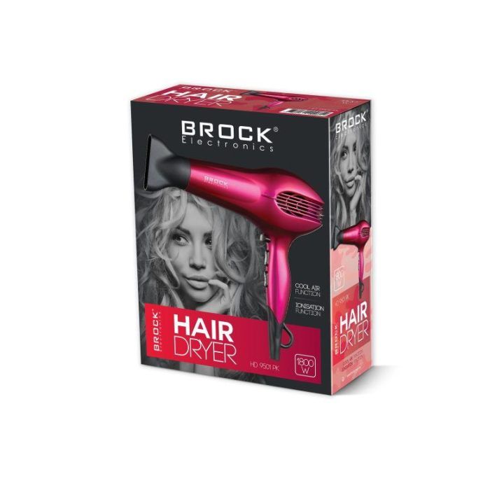 Brock HD 9501 PK plaukų džiovintuvas 1800 W, rožinis