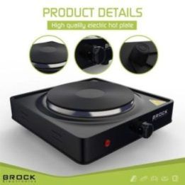 Brock EP 100 BK vienvietė elektrinė kaitlentė, juoda