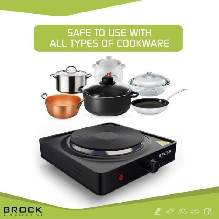Brock EP 100 BK vienvietė elektrinė kaitlentė, juoda