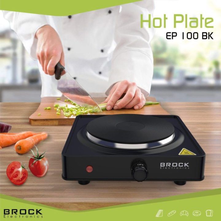 Brock EP 100 BK vienvietė elektrinė kaitlentė, juoda