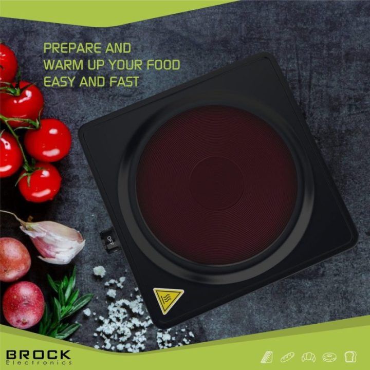 Brock EP 100 BK vienvietė elektrinė kaitlentė, juoda