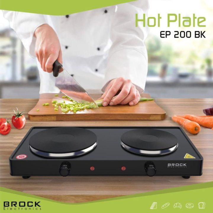 Brock EP 200 BK dviejų kaitviečių elektrinė kaitlentė, juoda