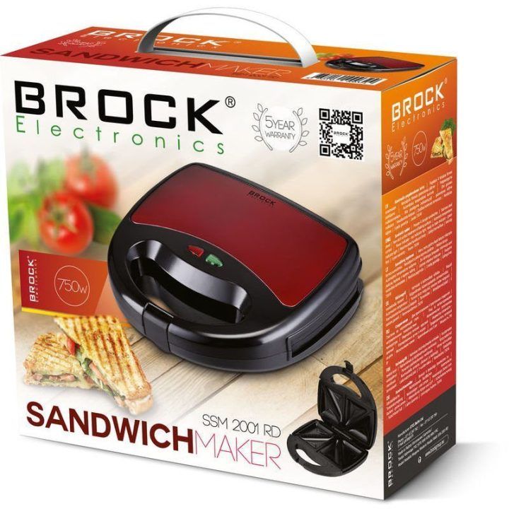 Brock SSM 2001 RD sumuštinių keptuvė 750 W, raudona