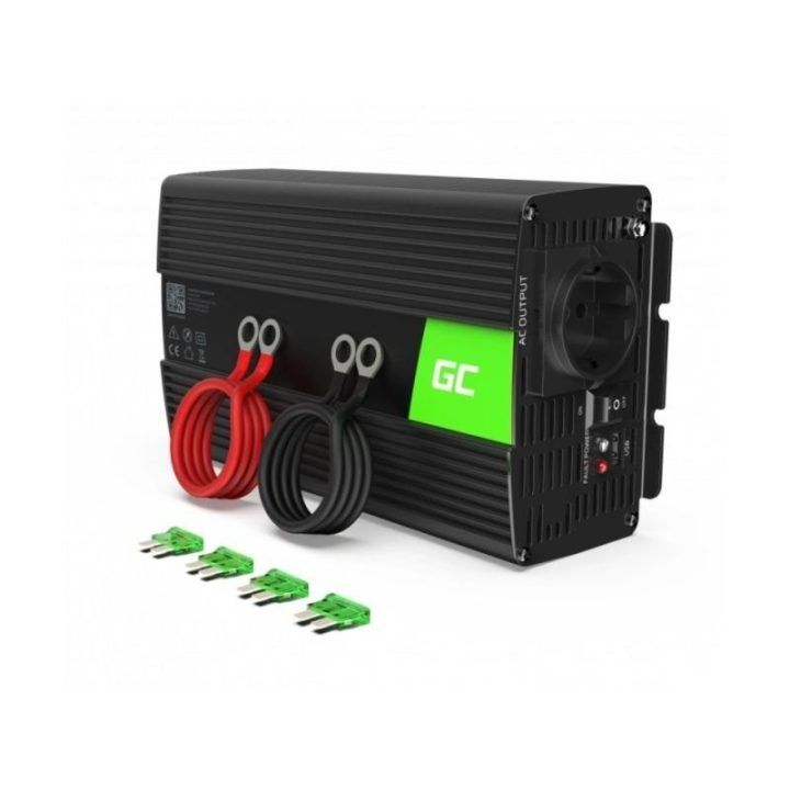 12V–230V įtampos keitiklis Green Cell INV09, grynos sinusoidės