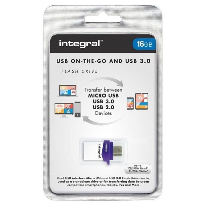 USB atmintinė Integral Micro Fusion 16 GB