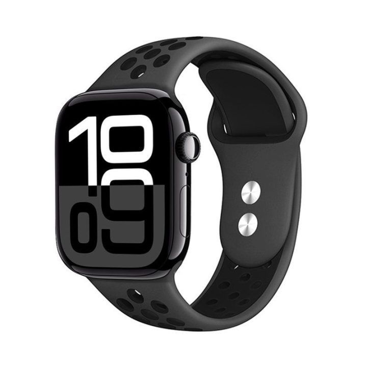 Crong Duo Sport laikrodžio dirželis Apple Watch 38/40/41/42 mm, pilkas/juodas
