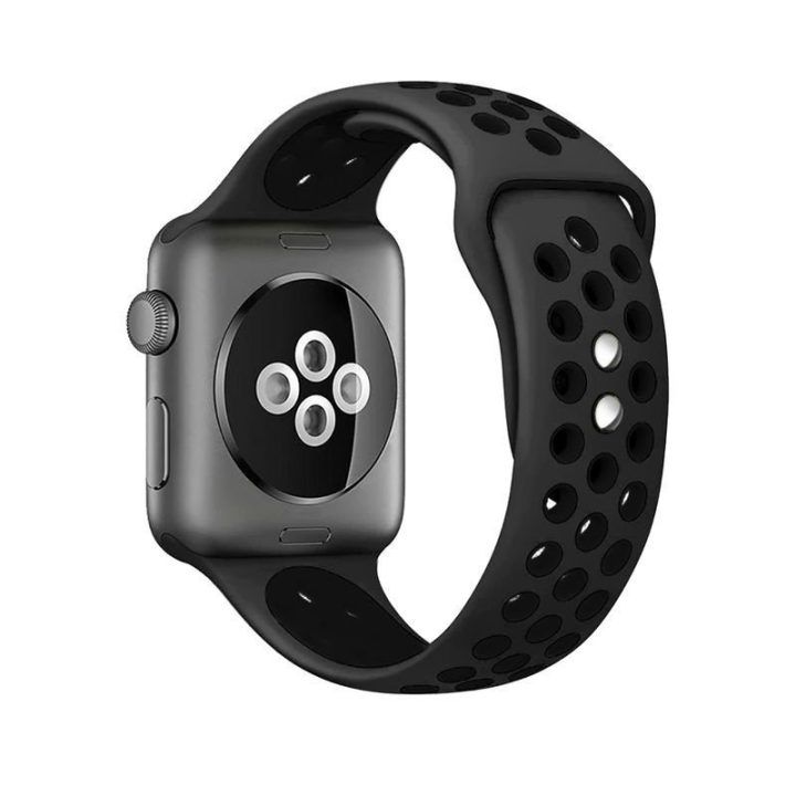 Crong Duo Sport laikrodžio dirželis Apple Watch 38/40/41/42 mm, pilkas/juodas