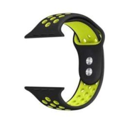 Apple Watch dirželis Crong Duo Sport, juoda/žalia