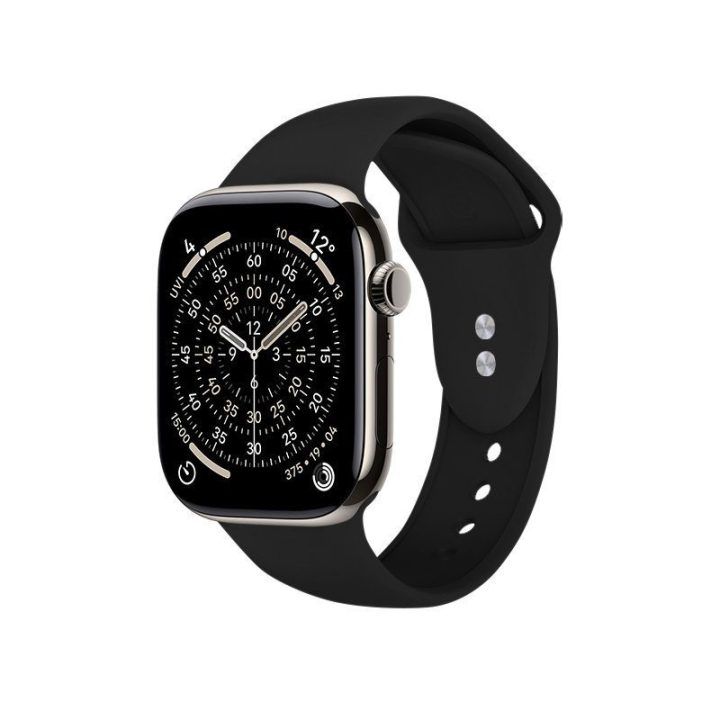 Apple Watch dirželis iš skysto silikono, juodas