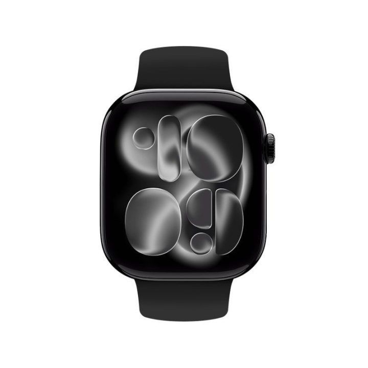 Apple Watch dirželis iš skysto silikono, juodas