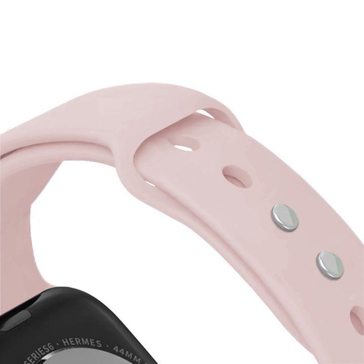 Apple Watch dirželis iš skysto silikono, rožinis
