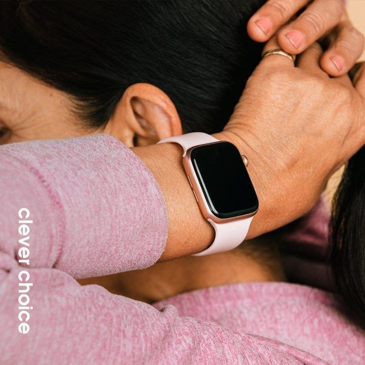 Apple Watch dirželis iš skysto silikono, rožinis