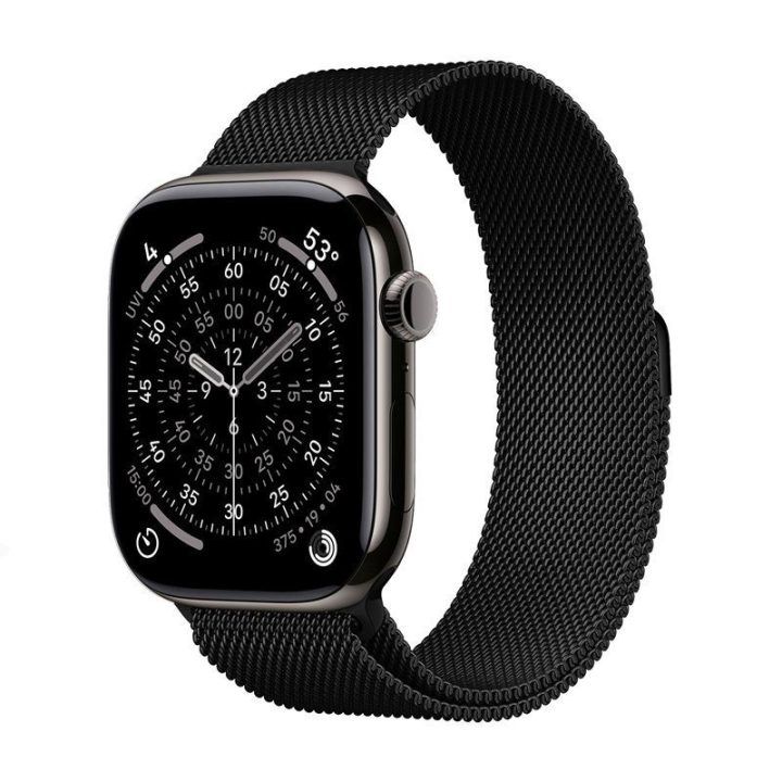 Nerūdijančio plieno dirželis Apple Watch 38/40/41/42 mm, juodas