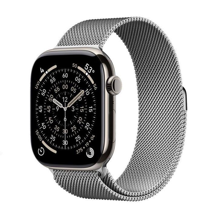 Laikrodžio dirželis Crong Milano Steel iš nerūdijančio plieno Apple Watch, sidabro spalvos