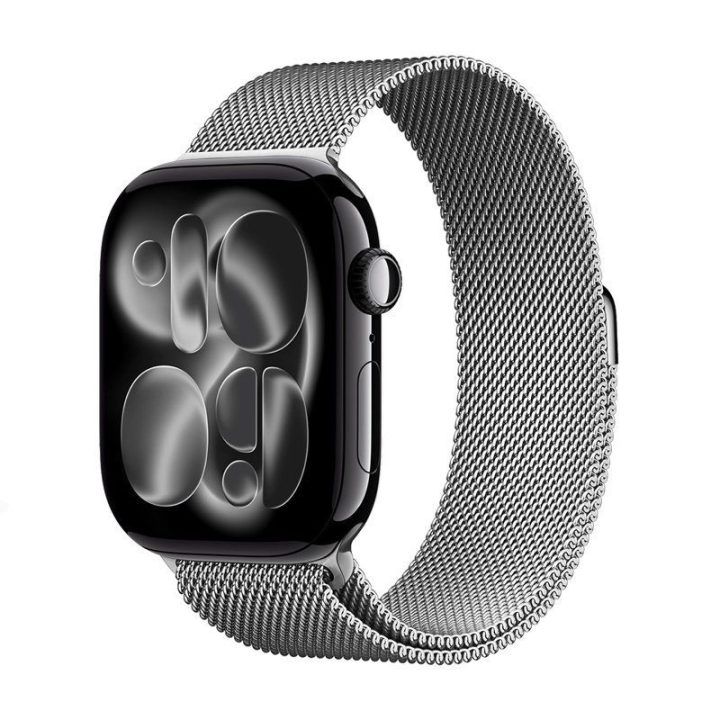 Laikrodžio dirželis Crong Milano Steel iš nerūdijančio plieno Apple Watch, sidabro spalvos