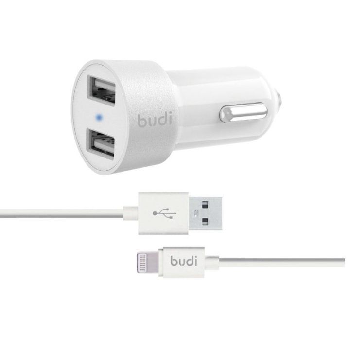 Automobilinis įkroviklis su 2 USB, Budi