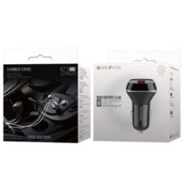 Automobilinis įkroviklis BOROFONE 12 W, juodas