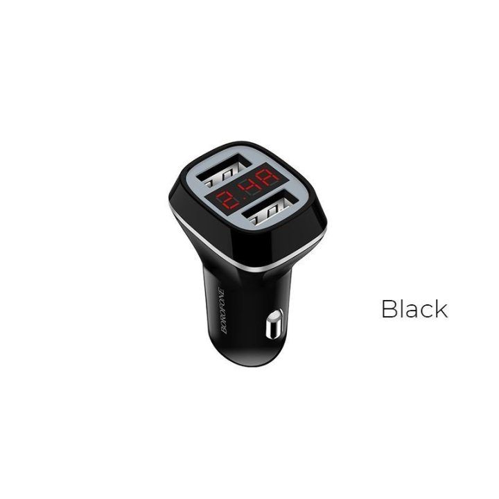 Automobilinis įkroviklis BOROFONE 12 W, juodas