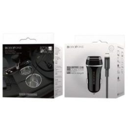 Automobilinis įkroviklis Borofone BX1, 12 W, juodas